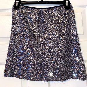 Wet seal silver mini skirt
